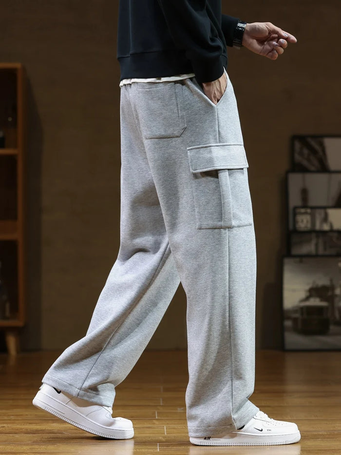 Autumn New Sweatpants Men Multi-Pockets