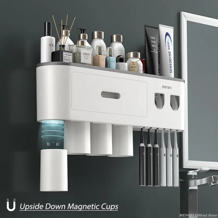 MENGNI-Magnetic Adsorption Inverted Toothbrush Holder