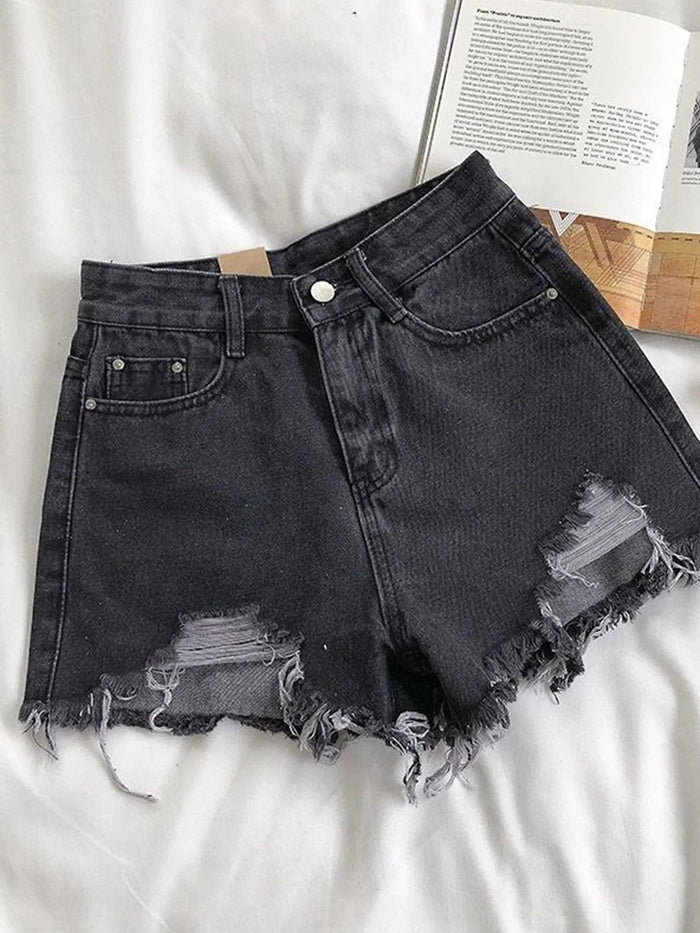 Women's Ripped Jeans Short Pants