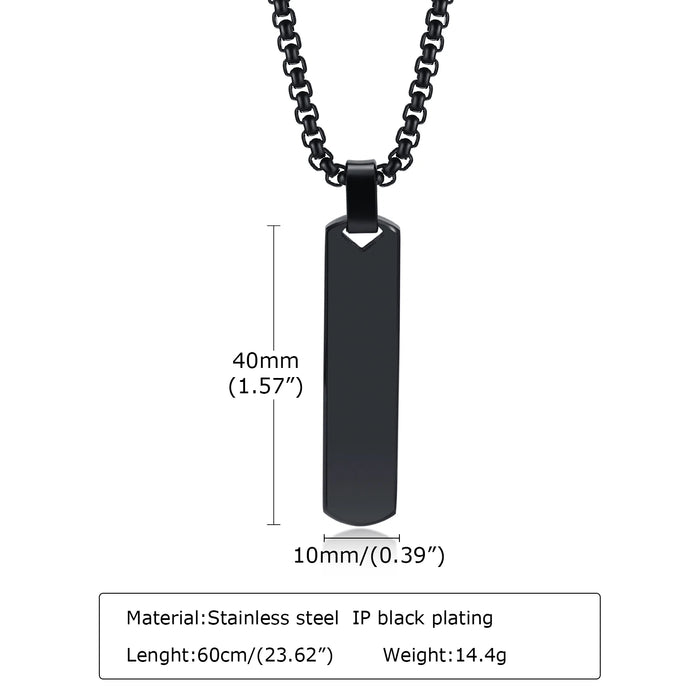 Vnox Initial Bar Necklace for Men