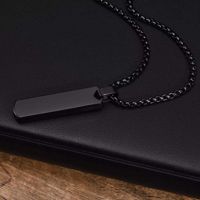 Vnox Initial Bar Necklace for Men