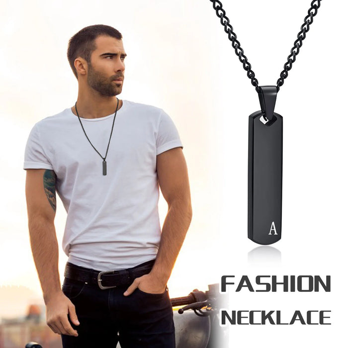 Vnox Initial Bar Necklace for Men