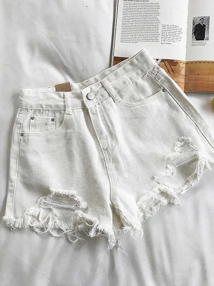 Women's Ripped Jeans Short Pants