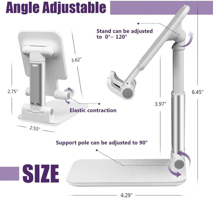 Desk Mobile Phone Holder Stand For iPhone iPad Xiaomi huawei Metal Desktop Tablet Holder Table Cell Foldable Extend Support